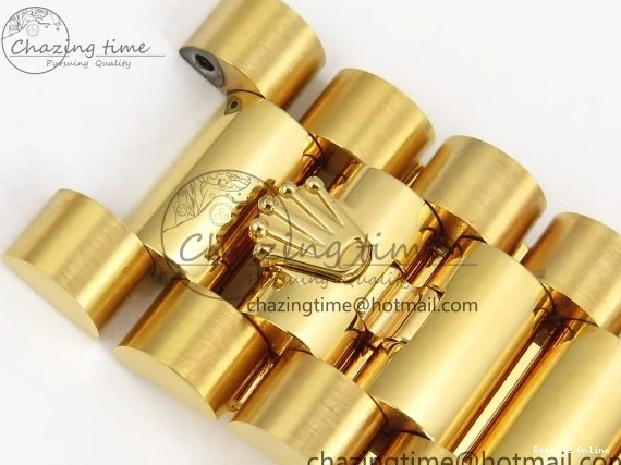 1225 WrinkleFree DayDate 40 228238 ARF 904L Steel YG Crystal Diamonds Bezel on President Bracelet VR 1550